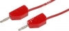 214-100-RT  Przewód PVC 0,4mm2, 1,0m, 2x(wt.+gn.)2mm, czerwony, ELECTRO-PJP, 214100RT
